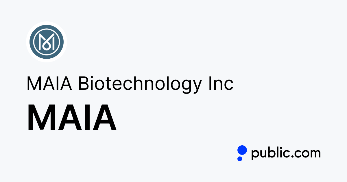 Buy MAIA Biotechnology Inc Stock MAIA Stock Price Today & News
